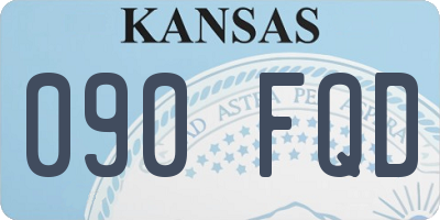 KS license plate 090FQD