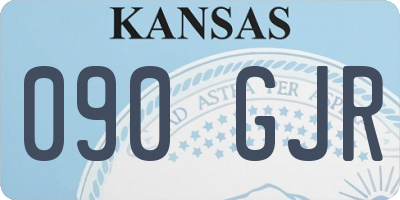 KS license plate 090GJR