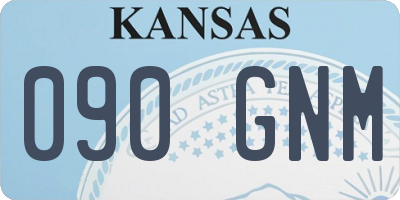 KS license plate 090GNM