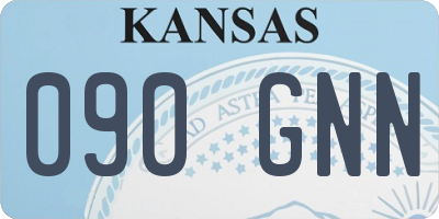 KS license plate 090GNN