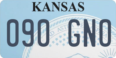 KS license plate 090GNO