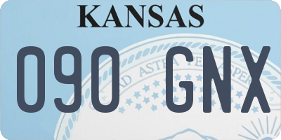 KS license plate 090GNX