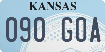 KS license plate 090GOA