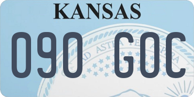 KS license plate 090GOC