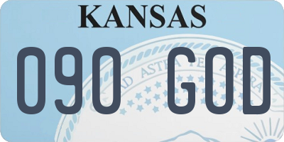KS license plate 090GOD