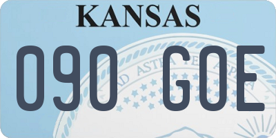 KS license plate 090GOE