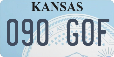 KS license plate 090GOF