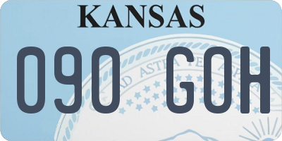 KS license plate 090GOH