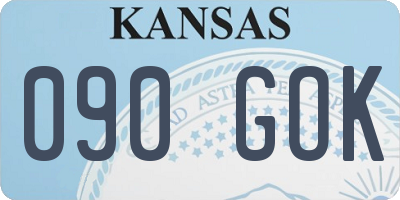 KS license plate 090GOK