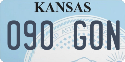 KS license plate 090GON