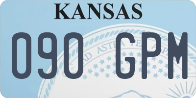 KS license plate 090GPM