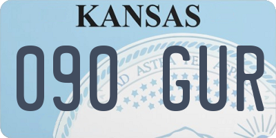 KS license plate 090GUR