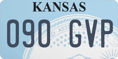 KS license plate 090GVP