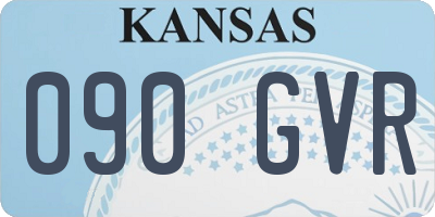 KS license plate 090GVR