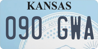 KS license plate 090GWA
