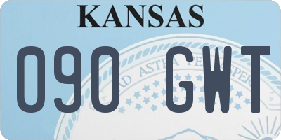 KS license plate 090GWT