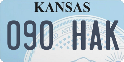 KS license plate 090HAK