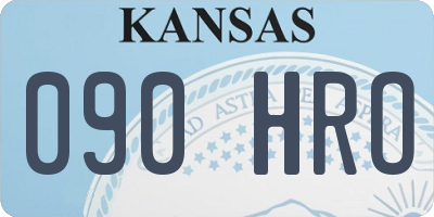 KS license plate 090HRO