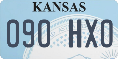 KS license plate 090HXO