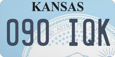 KS license plate 090IQK