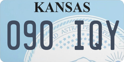 KS license plate 090IQY