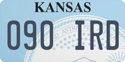 KS license plate 090IRD