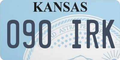 KS license plate 090IRK