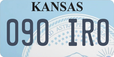 KS license plate 090IRO