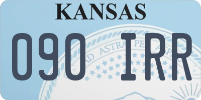 KS license plate 090IRR
