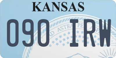 KS license plate 090IRW