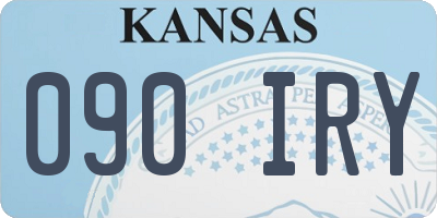 KS license plate 090IRY