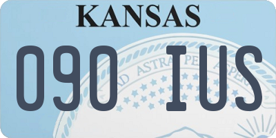KS license plate 090IUS