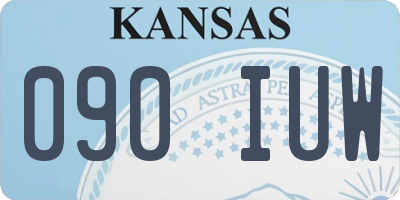 KS license plate 090IUW