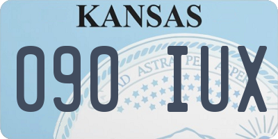 KS license plate 090IUX