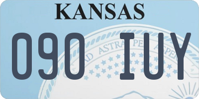KS license plate 090IUY