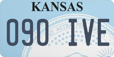 KS license plate 090IVE