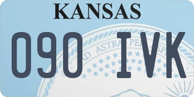 KS license plate 090IVK