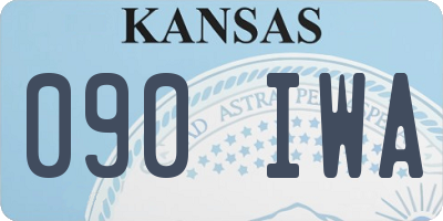KS license plate 090IWA