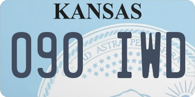 KS license plate 090IWD