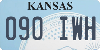 KS license plate 090IWH