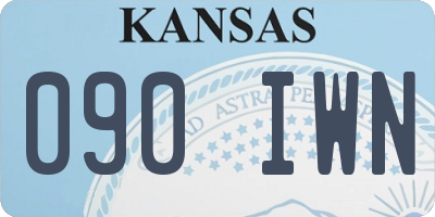 KS license plate 090IWN