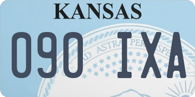 KS license plate 090IXA