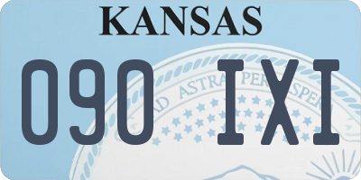 KS license plate 090IXI