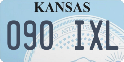 KS license plate 090IXL