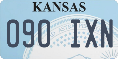 KS license plate 090IXN