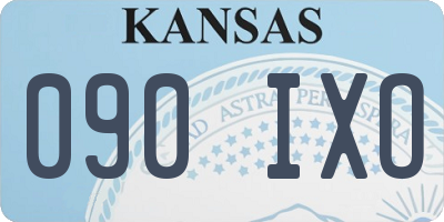 KS license plate 090IXO