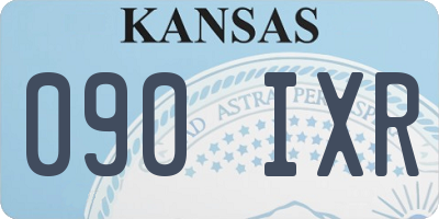 KS license plate 090IXR