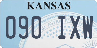 KS license plate 090IXW