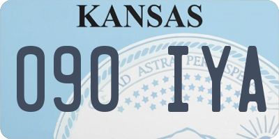 KS license plate 090IYA