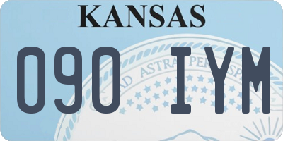 KS license plate 090IYM